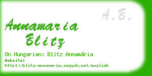 annamaria blitz business card