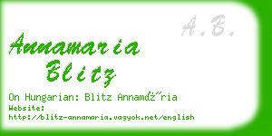 annamaria blitz business card